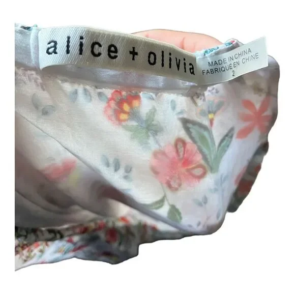 Alice + Olivia Miora High Low Midi Dress Size 2 - Picture 7 of 7